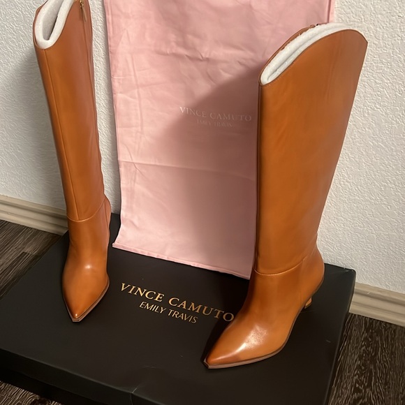 Vince camuto boots golden walnut size 7 wide - Picture 2 of 4